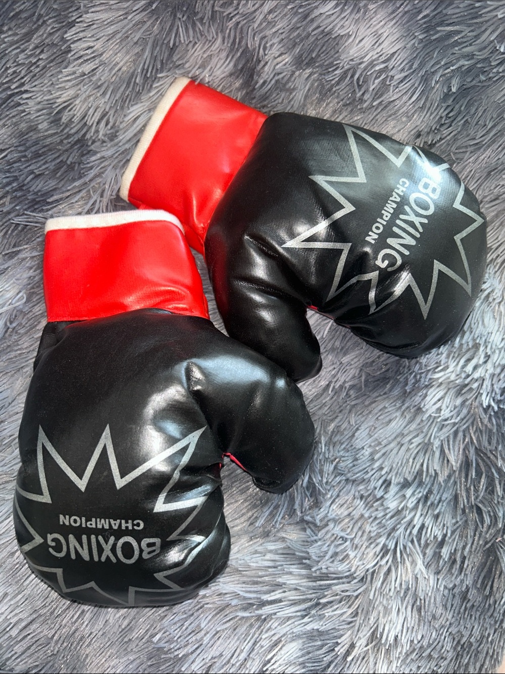 Champion Kids Boxing Gloves in Black and Red